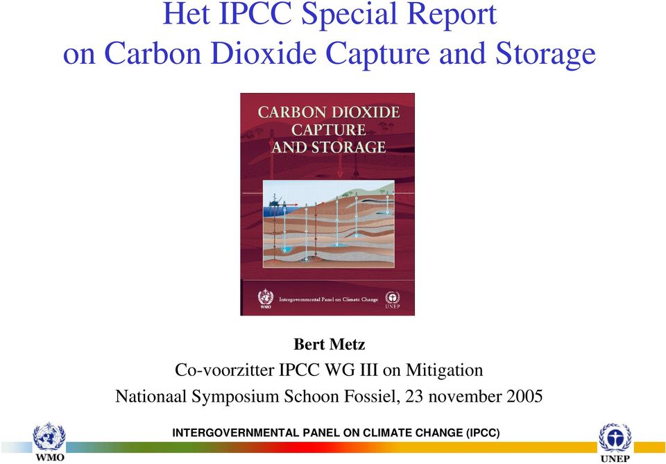 Co-voorzitter IPCC WG III on Mitigation