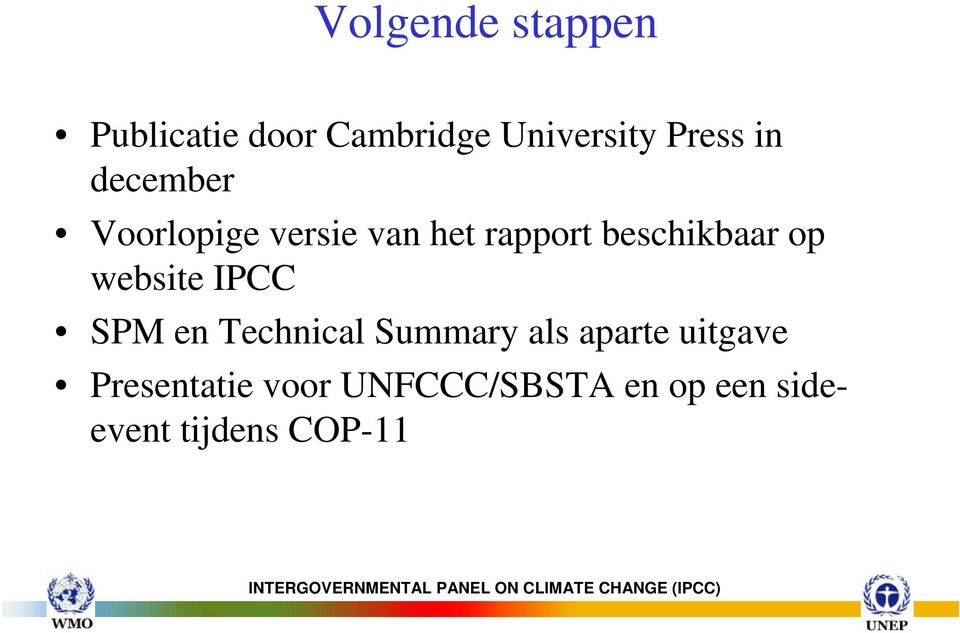 website IPCC SPM en Technical Summary als aparte uitgave