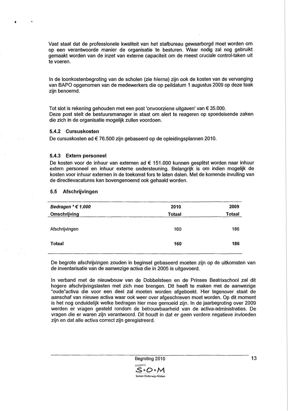 In de loonkostenbegroting van de scholen (zie hierna) zijn ook de kosten van de vervanging van BAPO opgenomen van de medewerkers die op peildatum 1 augustus 29 op deze taak zijn benoemd.