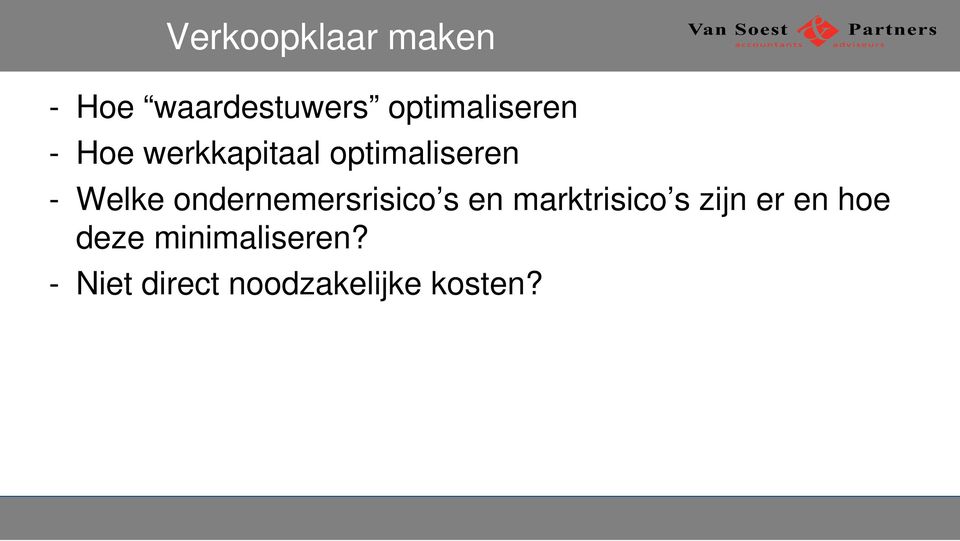 Welke ondernemersrisico s en marktrisico s zijn er