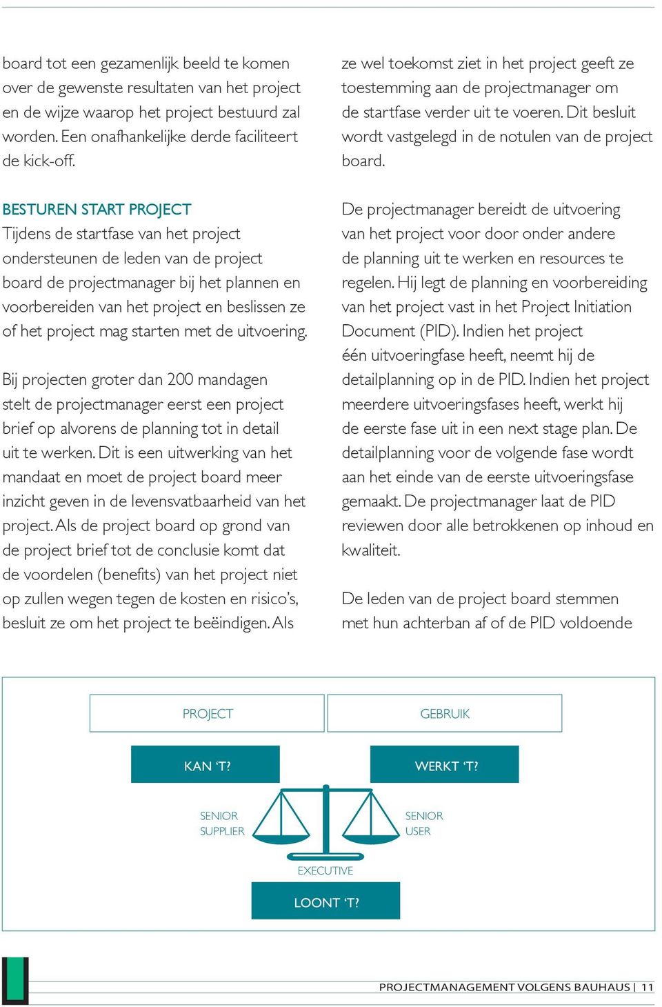 mag starten met de uitvoering. Bij projecten groter dan 200 mandagen stelt de projectmanager eerst een project brief op alvorens de planning tot in detail uit te werken.