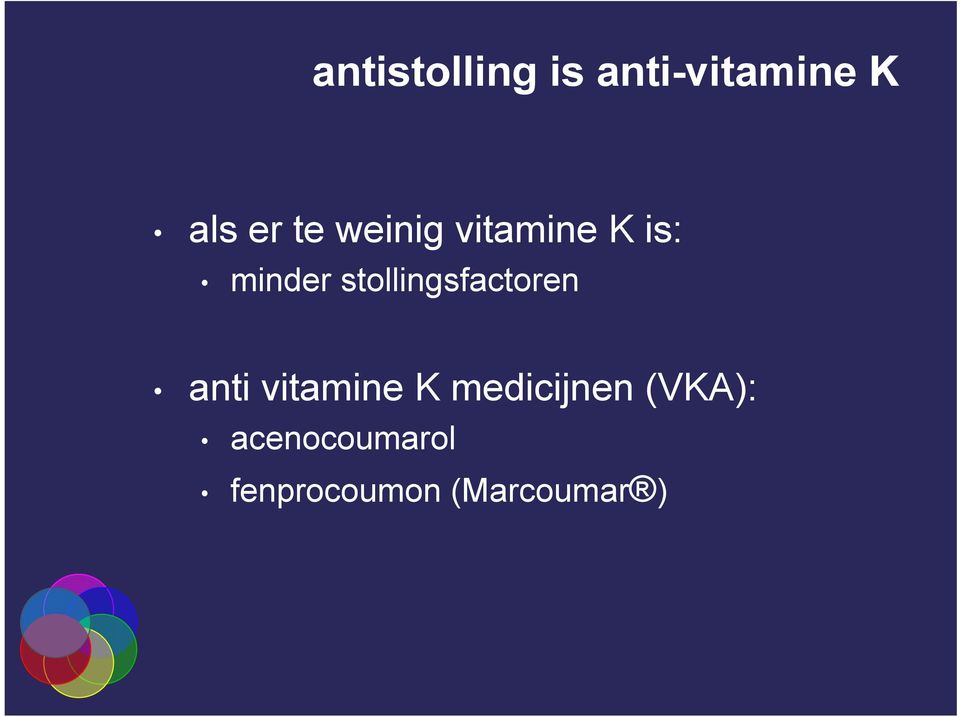 stollingsfactoren anti vitamine K