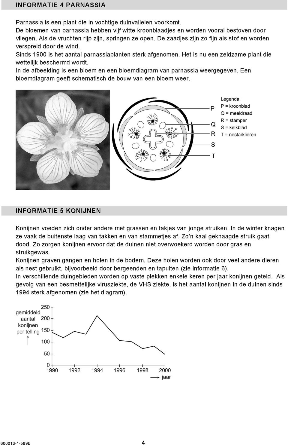 Het is nu een zeldzame plant die wettelijk beschermd wordt. In de afbeelding is een bloem en een bloemdiagram van parnassia weergegeven. Een bloemdiagram geeft schematisch de bouw van een bloem weer.