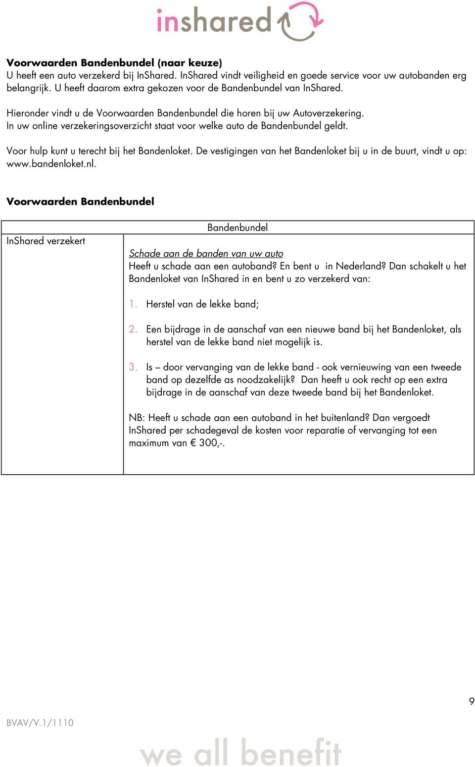 In uw online verzekeringsoverzicht staat voor welke auto de Bandenbundel geldt. Voor hulp kunt u terecht bij het Bandenloket. De vestigingen van het Bandenloket bij u in de buurt, vindt u op: www.