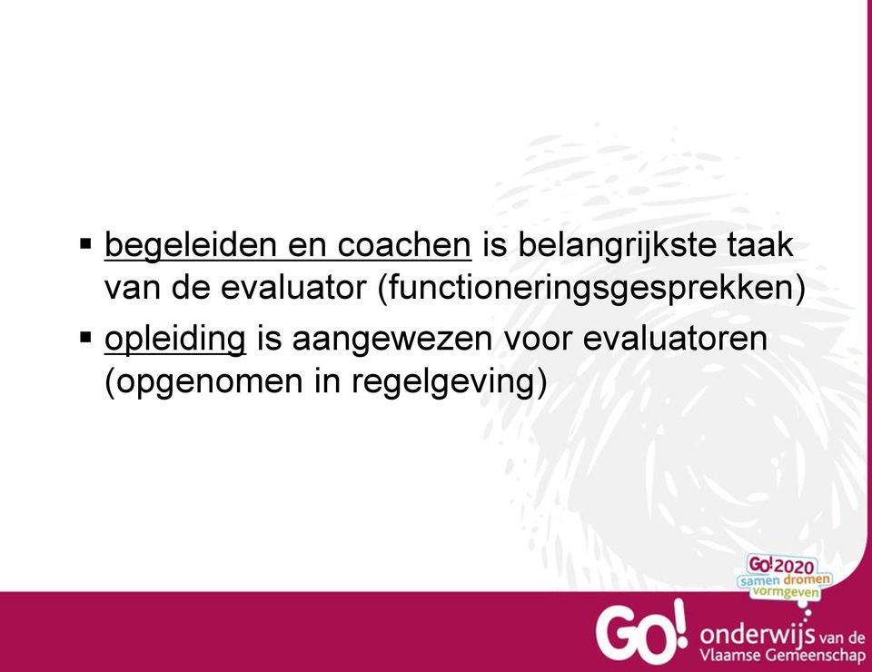 (functioneringsgesprekken) opleiding