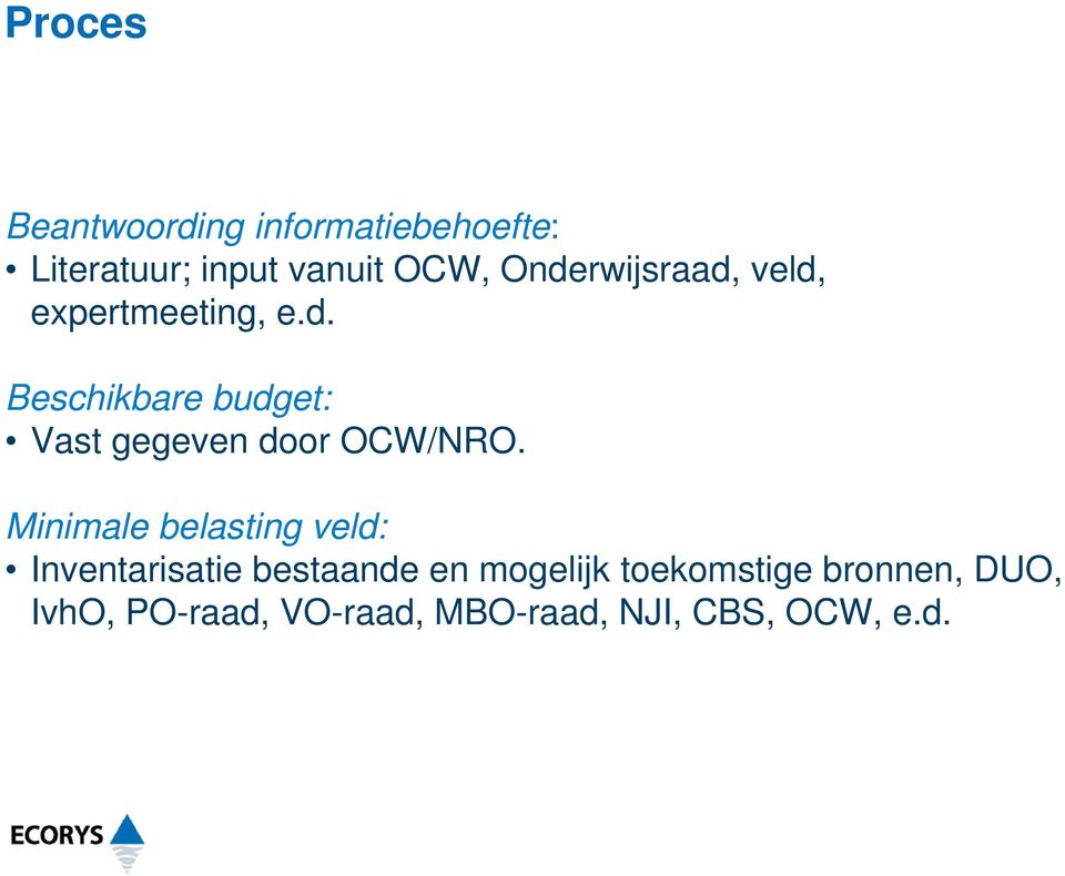 Minimale belasting veld: Inventarisatie bestaande en mgelijk tekmstige