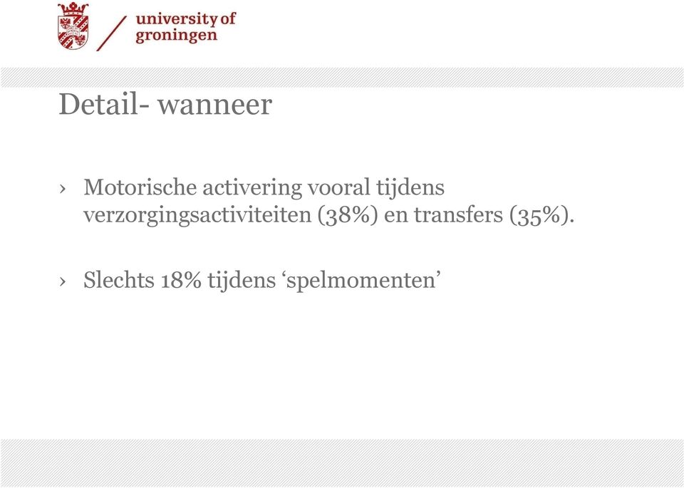 verzorgingsactiviteiten (38%) en