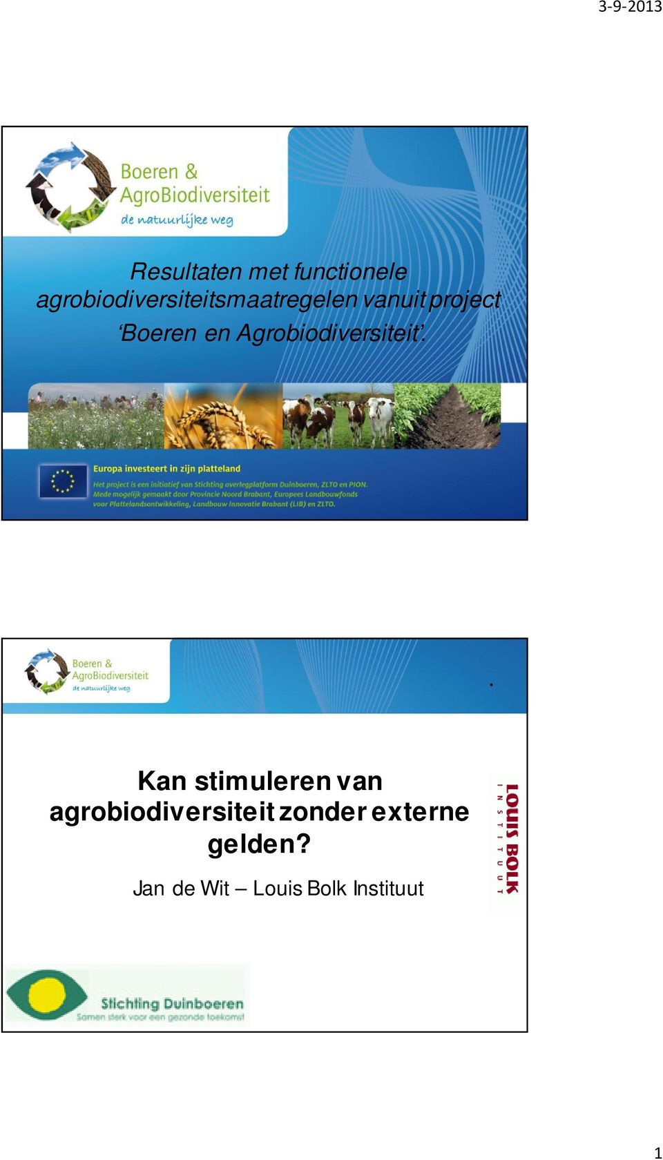 Boeren en Agrobiodiversiteit.