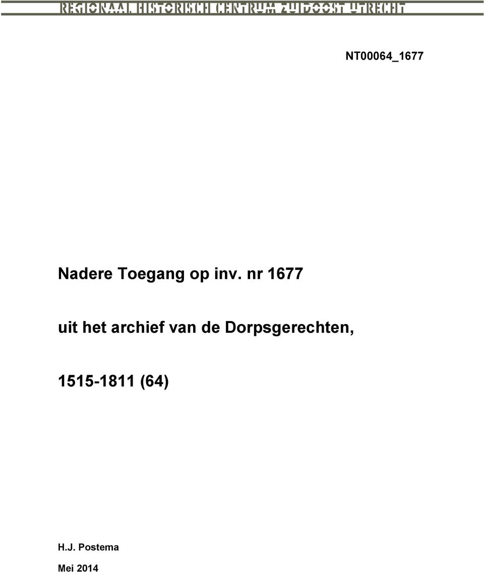 nr 1677 uit het archief van