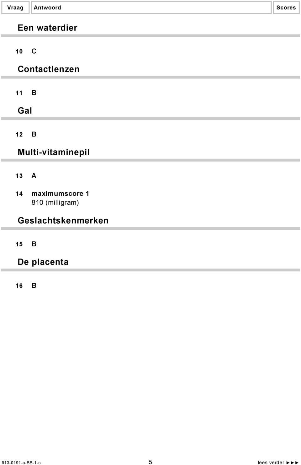 A 14 maximumscore 1 810 (milligram)