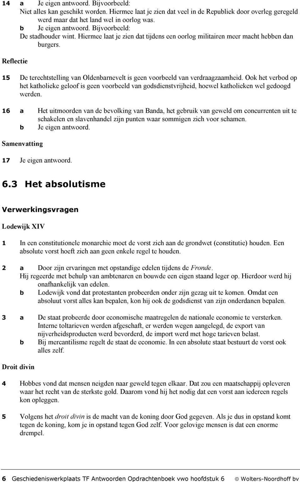 Reflectie 15 De terechtstelling van Oldenbarnevelt is geen voorbeeld van verdraagzaamheid.