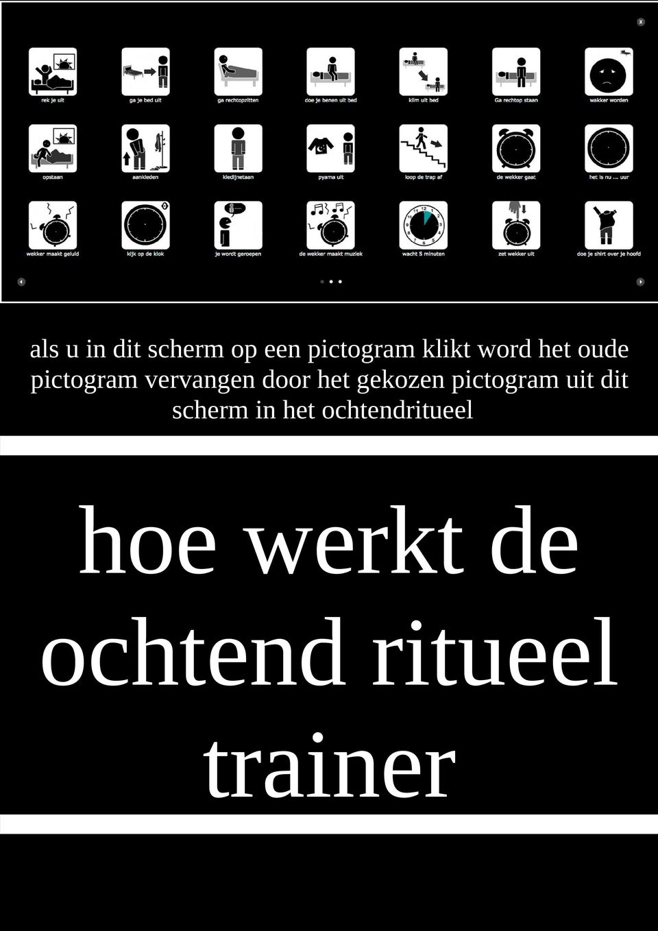 gekozen pictogram uit dit scherm in het