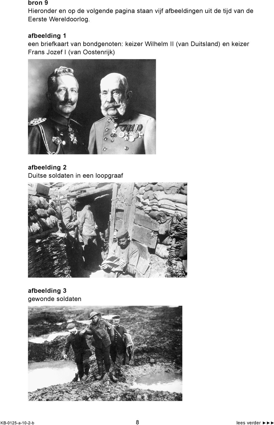 afbeelding 1 een briefkaart van bondgenoten: keizer Wilhelm II (van Duitsland) en