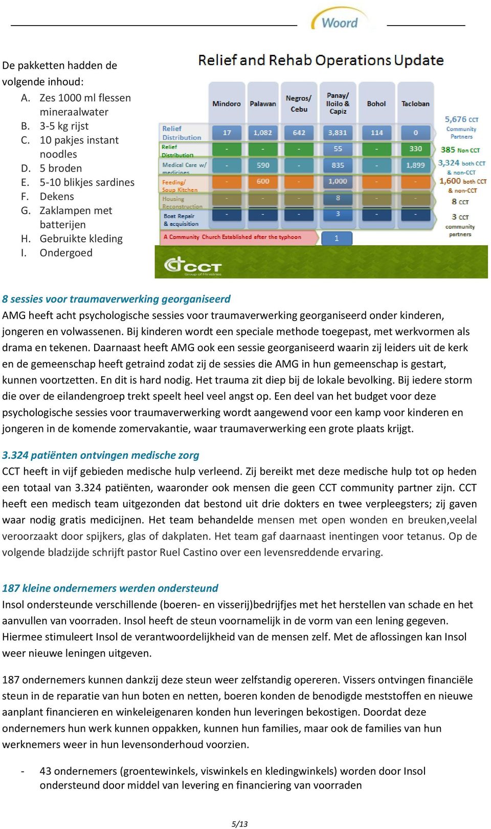 Bij kinderen wordt een speciale methode toegepast, met werkvormen als drama en tekenen.