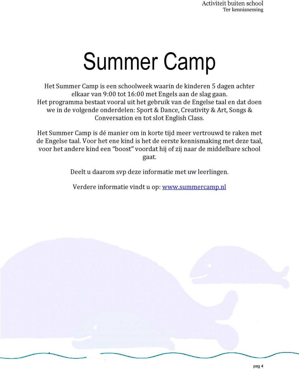 English Class. Het Summer Camp is de manier om in korte tijd meer vertrouwd te raken met de Engelse taal.
