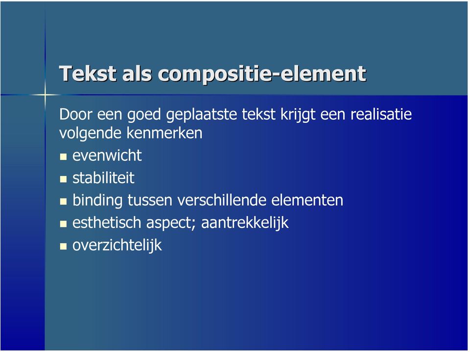 kenmerken evenwicht stabiliteit binding tussen