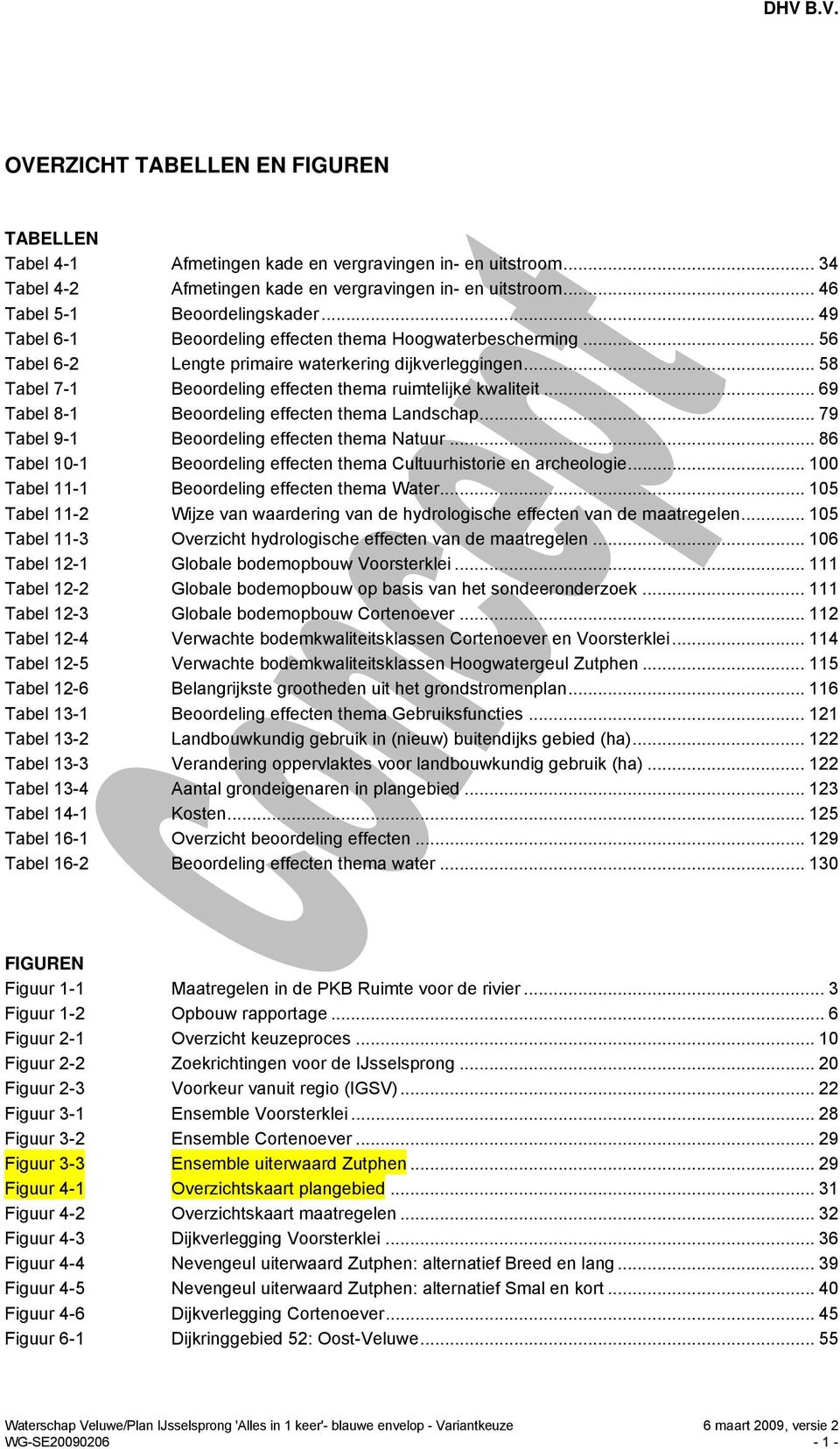 .. 69 Tabel 8-1 Beoordeling effecten thema Landschap... 79 Tabel 9-1 Beoordeling effecten thema Natuur... 86 Tabel 10-1 Beoordeling effecten thema Cultuurhistorie en archeologie.