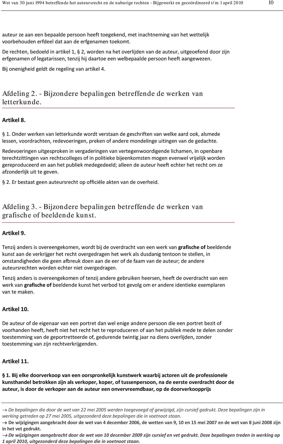 De rechten, bedoeld in artikel 1, 2, worden na het overlijden van de auteur, uitgeoefend door zijn erfgenamen of legatarissen, tenzij hij daartoe een welbepaalde persoon heeft aangewezen.