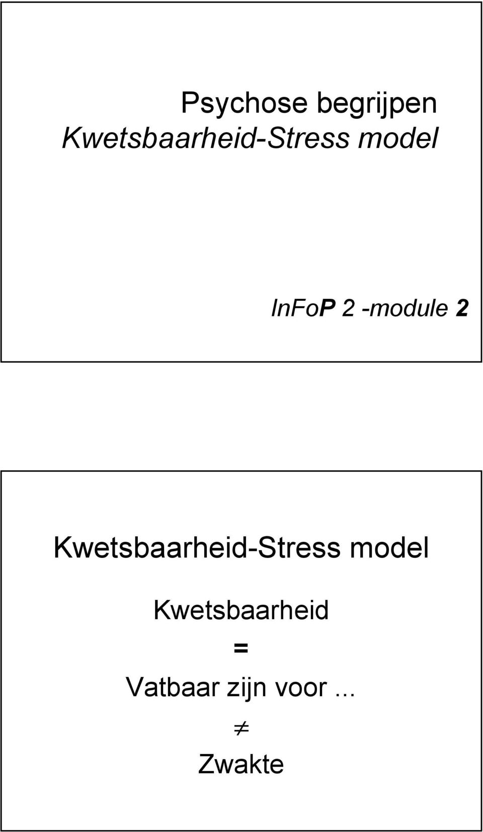 2 -module 2 Kwetsbaarheid-Stress