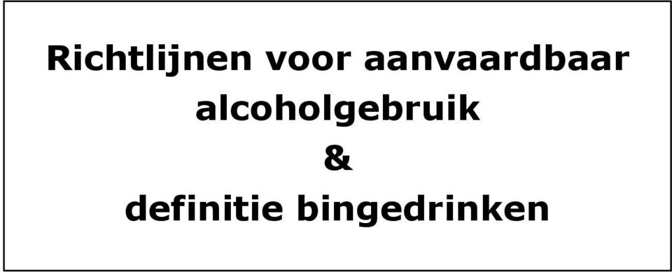 alcoholgebruik &