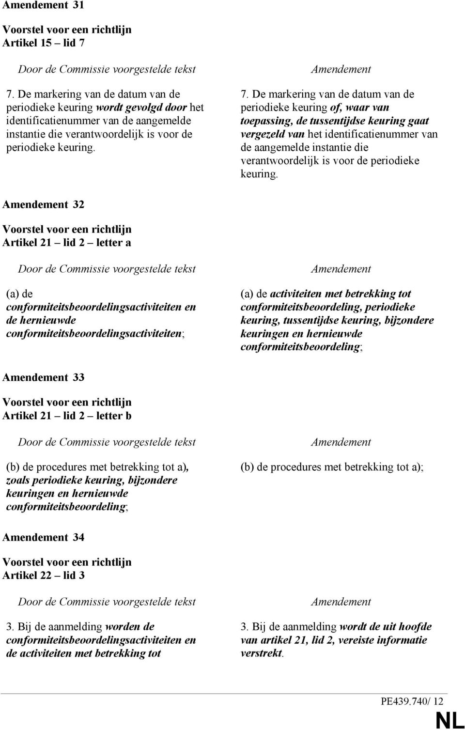 De markering van de datum van de periodieke keuring of, waar van toepassing, de tussentijdse keuring gaat vergezeld van het identificatienummer van de aangemelde instantie die verantwoordelijk is