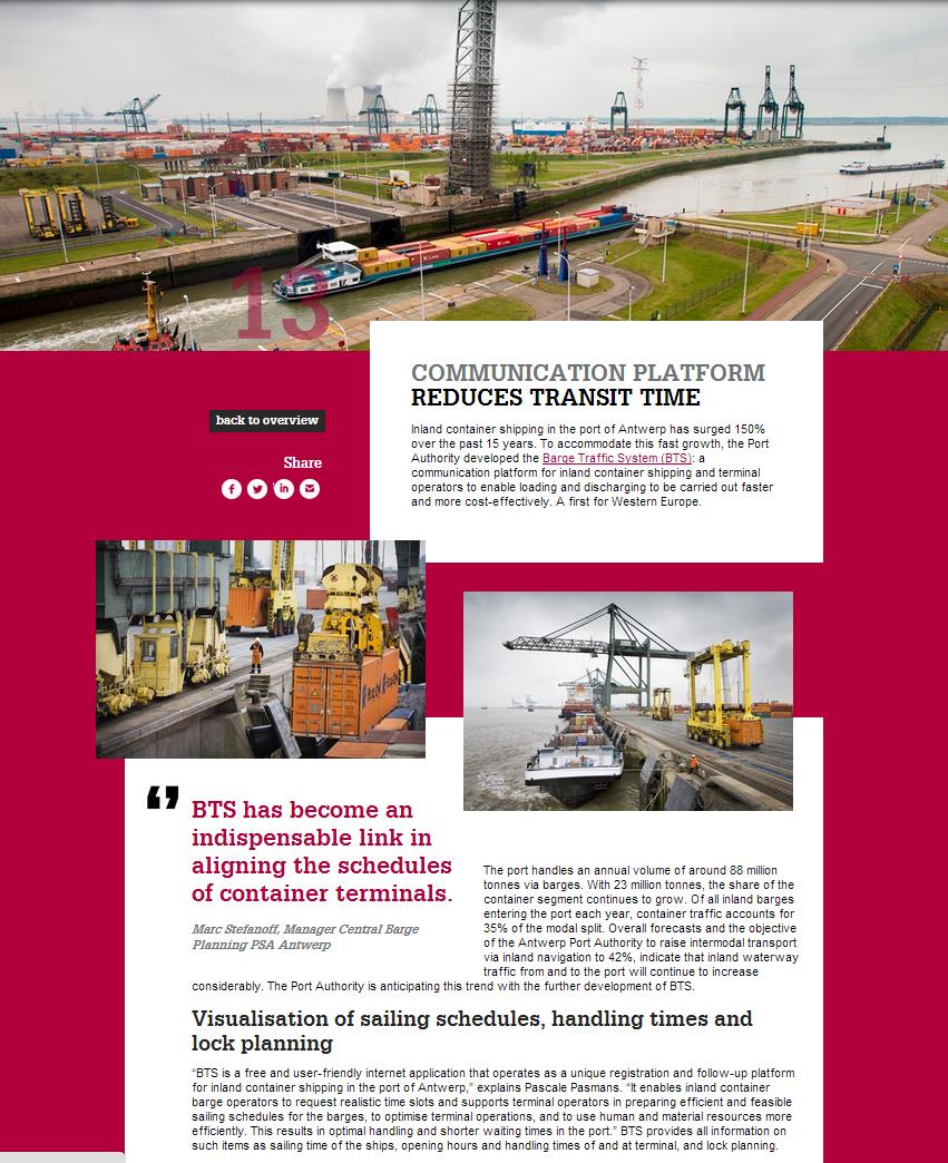 Haven van Antwerpen: een internationaal expertise center met sterke can-do attitude Tweewekelijkse verhalen