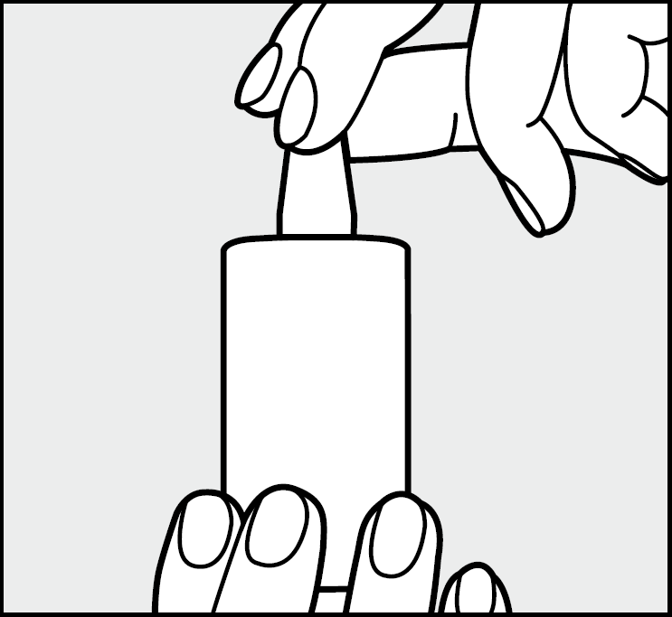 Afbeelding 6: Sluit na gebruik de druppeltuit direct en zorgvuldig met het dopje af. Zorg ervoor dat de druppeltuit droog is. Hoe lang mag u Azelastin-COMOD gebruiken?