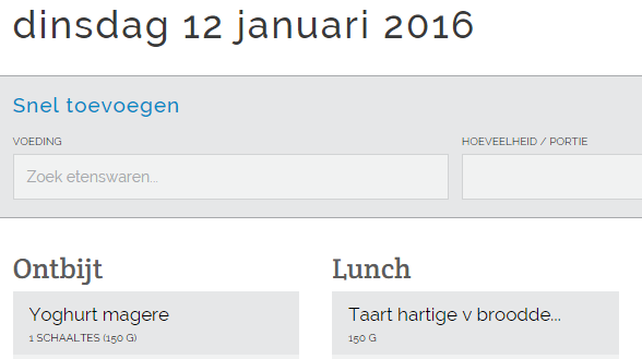 H4 EEN OVERZICHT VAN UW VOEDINGSPATROON. 2. U komt nu in het overzicht van de gehele week. Hierin kunt u per dag terugkijken wat u heeft ingevuld (2). 3.