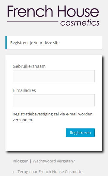 H1 HOE MAAK IK EEN ACCOUNT AAN? 4 4. Na het aanklikken van de link in uw e-mail, komt u op de registratiepagina (4). 5. Vul bij gebruikersnaam een door u gekozen naam in.