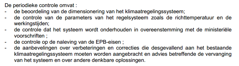 Klimaatregeling: EPB