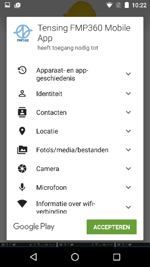 Installeren: Android (2/2) Klik op INSTALLEREN Accepteer