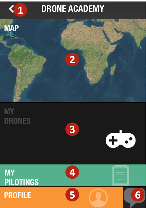 Drone Academy NB: Voor de toegang tot de Drone Academy heeft u een internetverbinding nodig. Om de Drone Academy te starten: 1. Start de app FreeFlight 3. 2.