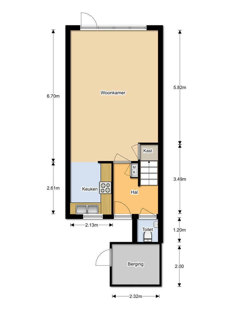 Tekeningen niet op schaal Aan de maatvoering in deze tekening kunnen geen rechten worden ontleend.