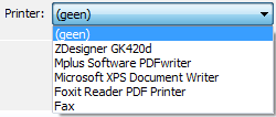 Printlayouts koppeling instellen/wijzigen Open het tabblad Printlayouts.