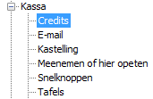 Vraag om reden bij openen lade (JA/NEE) Niet-actieve artikelen scannen (JA/NEE) Altijd bestelbon maken (JA/NEE) Aanbestaling bestelbon (JA/NEE) Automatische uitkloktijd (seconden) Prijs/kortings