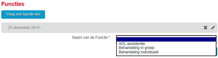 Door in het linkerdeel van het venster, in het navigatiedeel, op Functies te klikken, gaat u verder met het invoeren van relevante gegevens. 7.1.3.