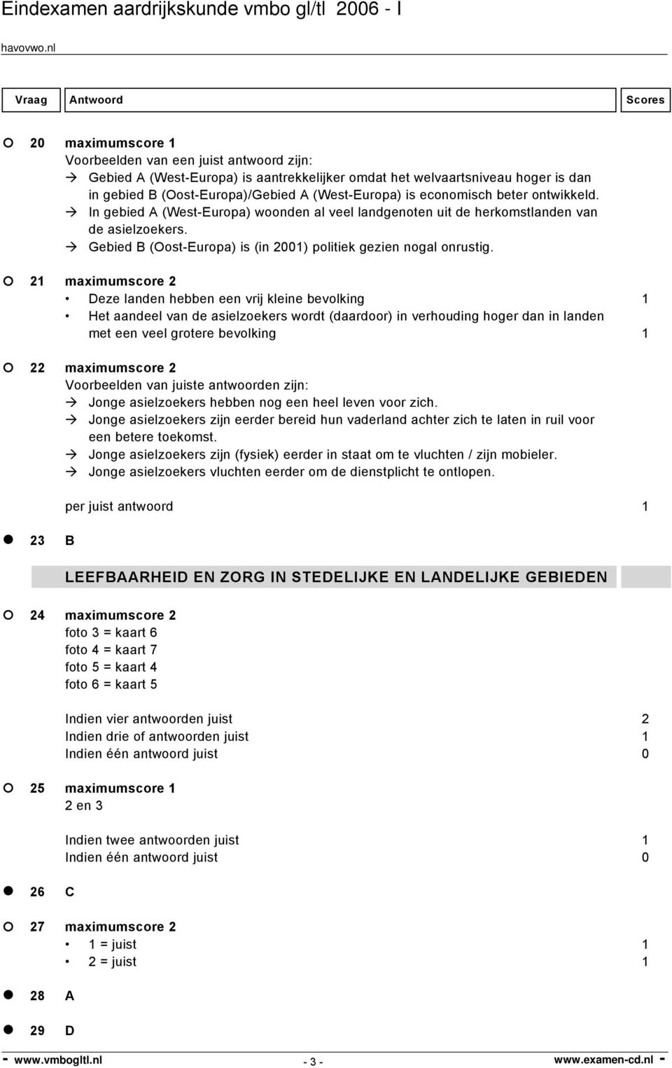 21 maximumscore 2 Deze landen hebben een vrij kleine bevolking 1 Het aandeel van de asielzoekers wordt (daardoor) in verhouding hoger dan in landen met een veel grotere bevolking 1 22 maximumscore 2