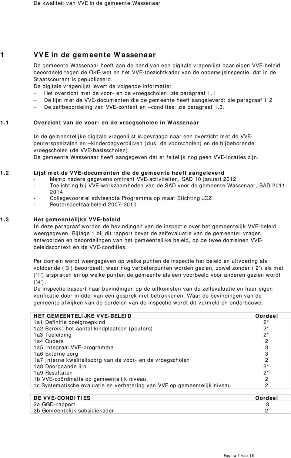 1 De lijst met de VVE-documenten die de gemeente heeft aangeleverd: zie paragraaf 1.