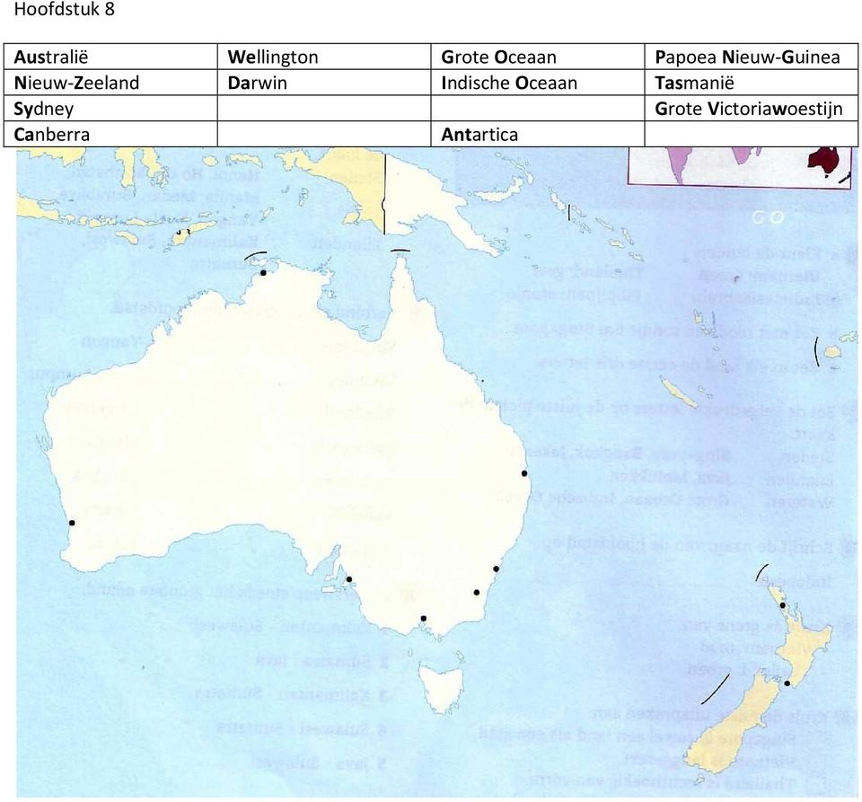 Nieuw-Zeeland Darwin Indische Oceaan