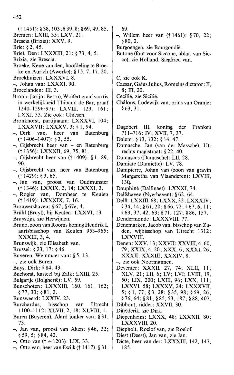 13roiiio (latijn: Rerro), Wolfert graafvaii (is in werkelijkheid Thibaud de Bar, graaf 1240-1296197): LXVIII, 129, 161; LXXI, 33. Zie ook: Ghiesen. Bronkhorst. partijnaam: LXXXVI.