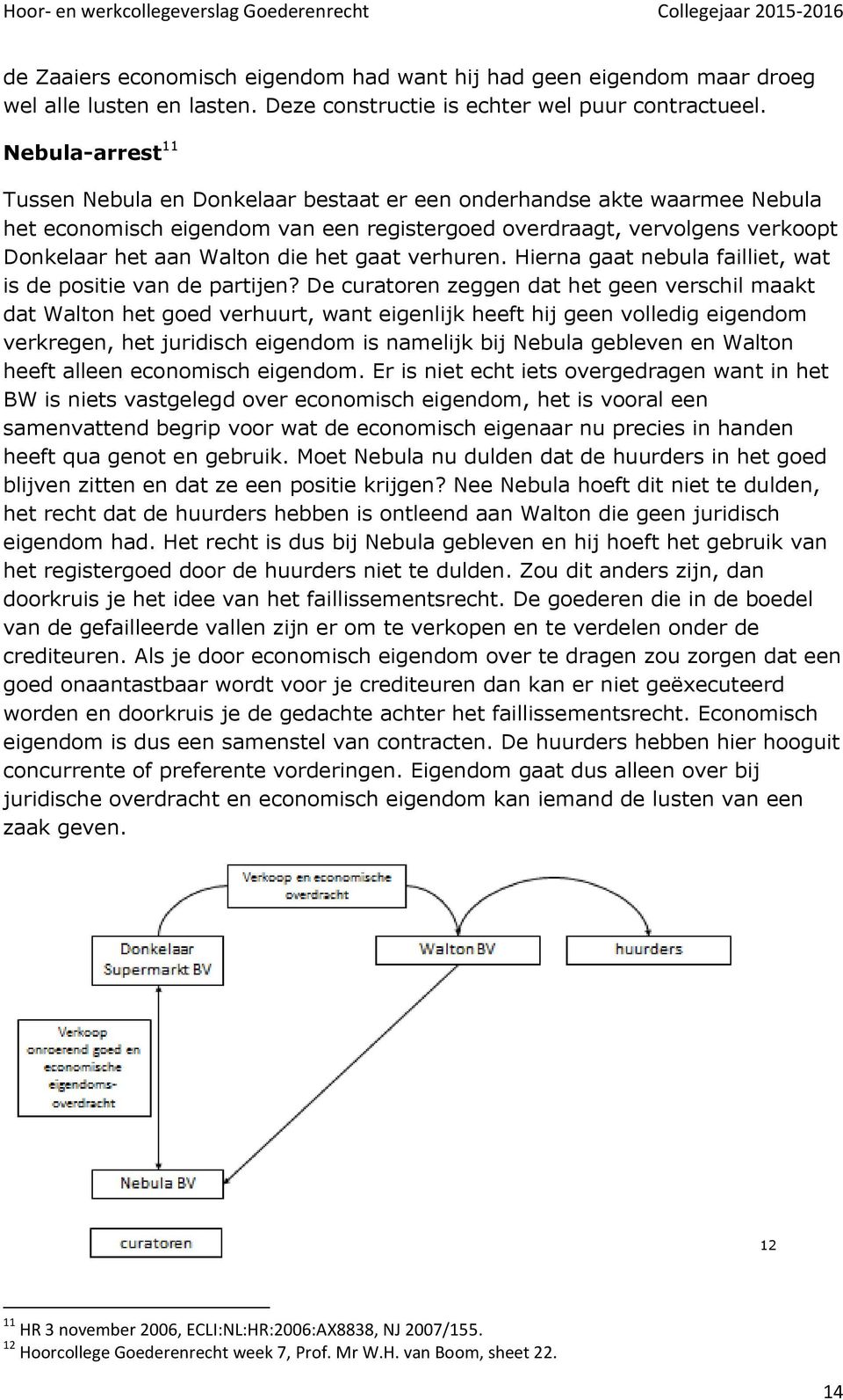 het gaat verhuren. Hierna gaat nebula failliet, wat is de positie van de partijen?