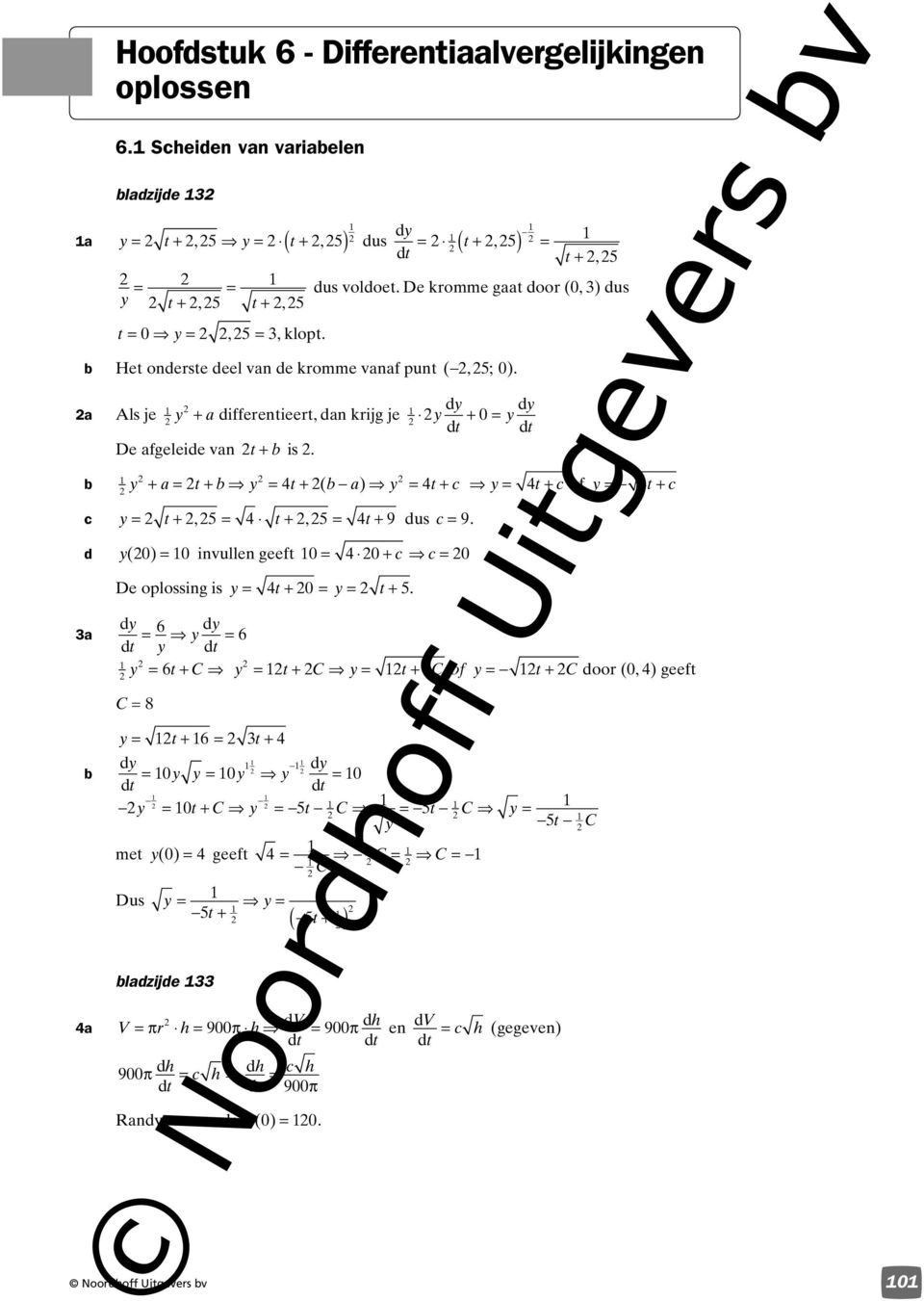 0 invulln gf 0 0 0 a D oplossing is 0 5 Noorhoff Uigvrs v ( ) of 6 6 6 C C C of C oor (0, ) gf C 6 0 0 0 0 5 C C 5 C 5 m (