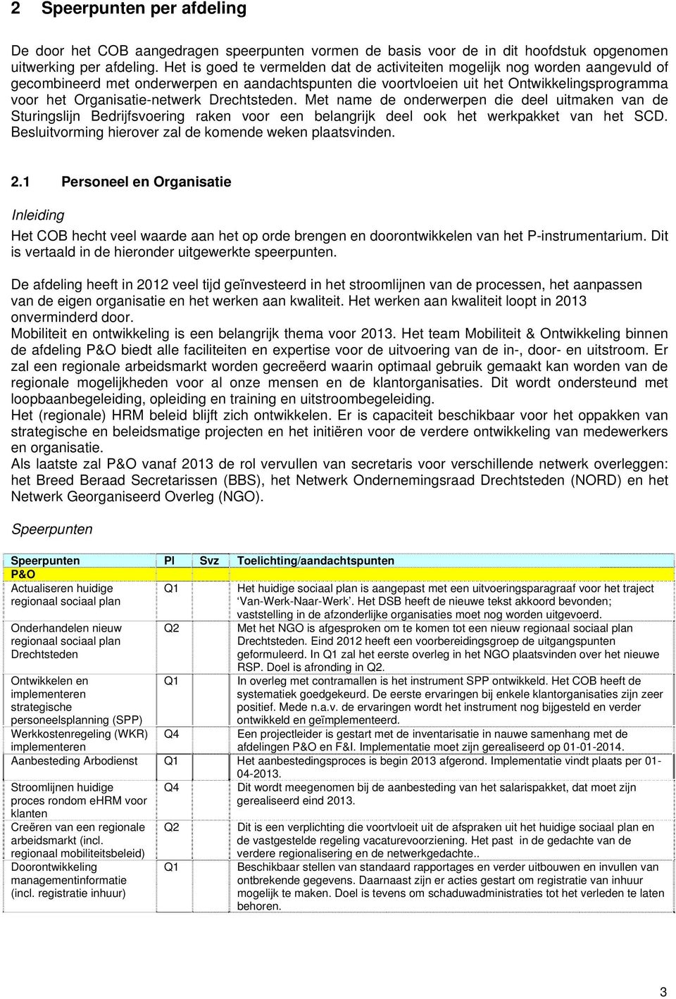 Organisatie-netwerk Drechtsteden. Met name de onderwerpen die deel uitmaken van de Sturingslijn Bedrijfsvoering raken voor een belangrijk deel ook het werkpakket van het SCD.