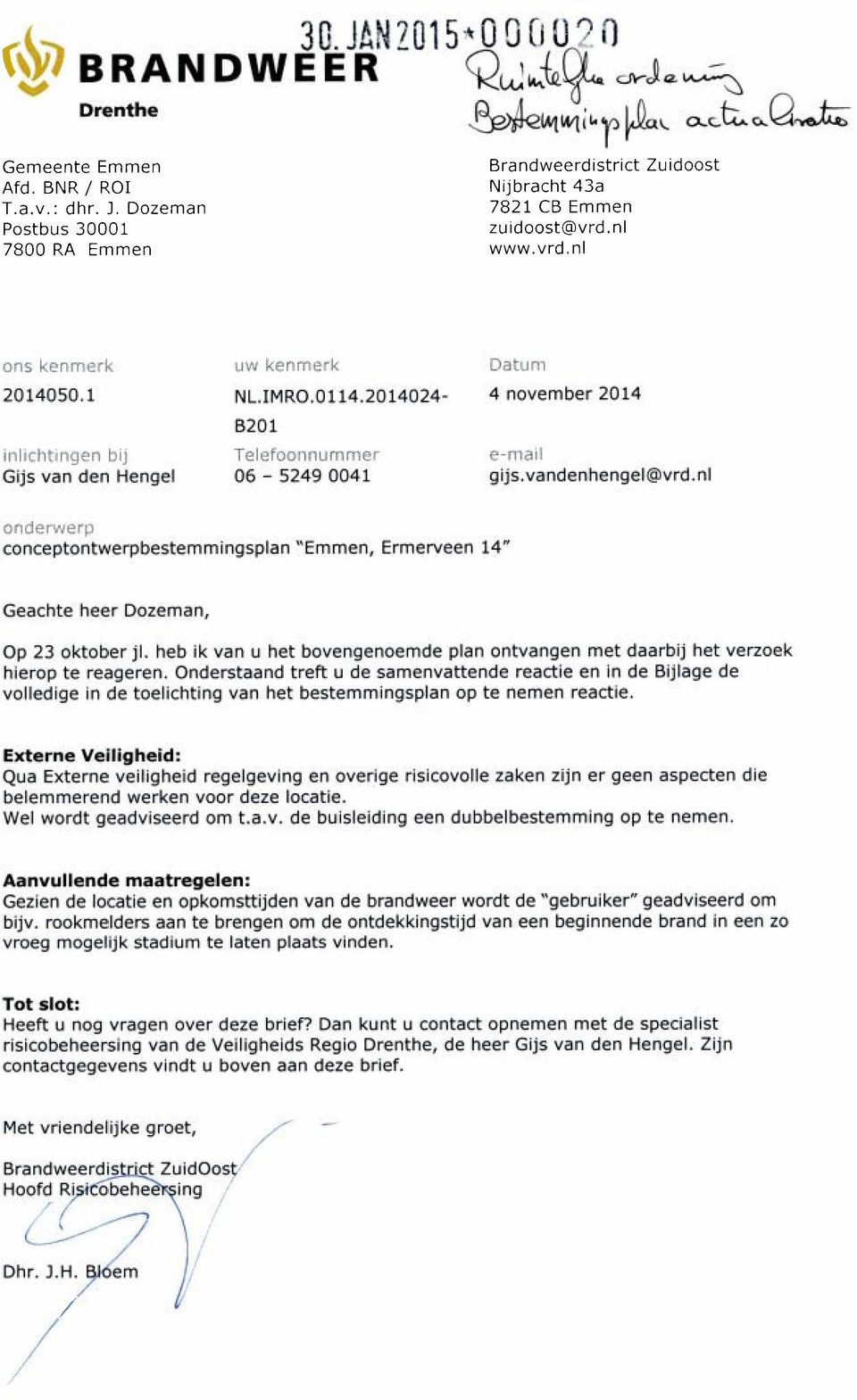 2014024-4 november 2014 B201 iflhicflti bij Telefoonnummer e-nlak Gijs van den Hengel 06 5249 0041 gijs.vandenhengel@vrd.
