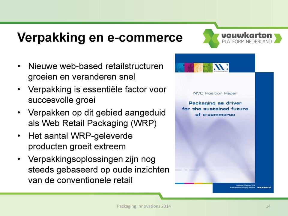 Web Retail Packaging (WRP) Het aantal WRP-geleverde producten groeit extreem