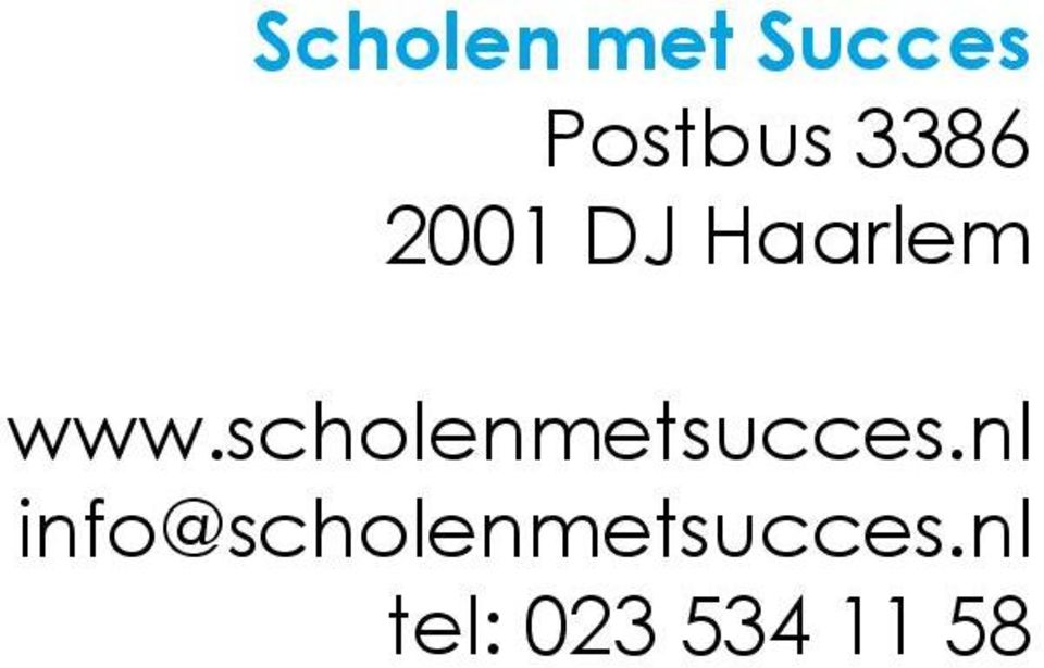 scholenmetsucces.