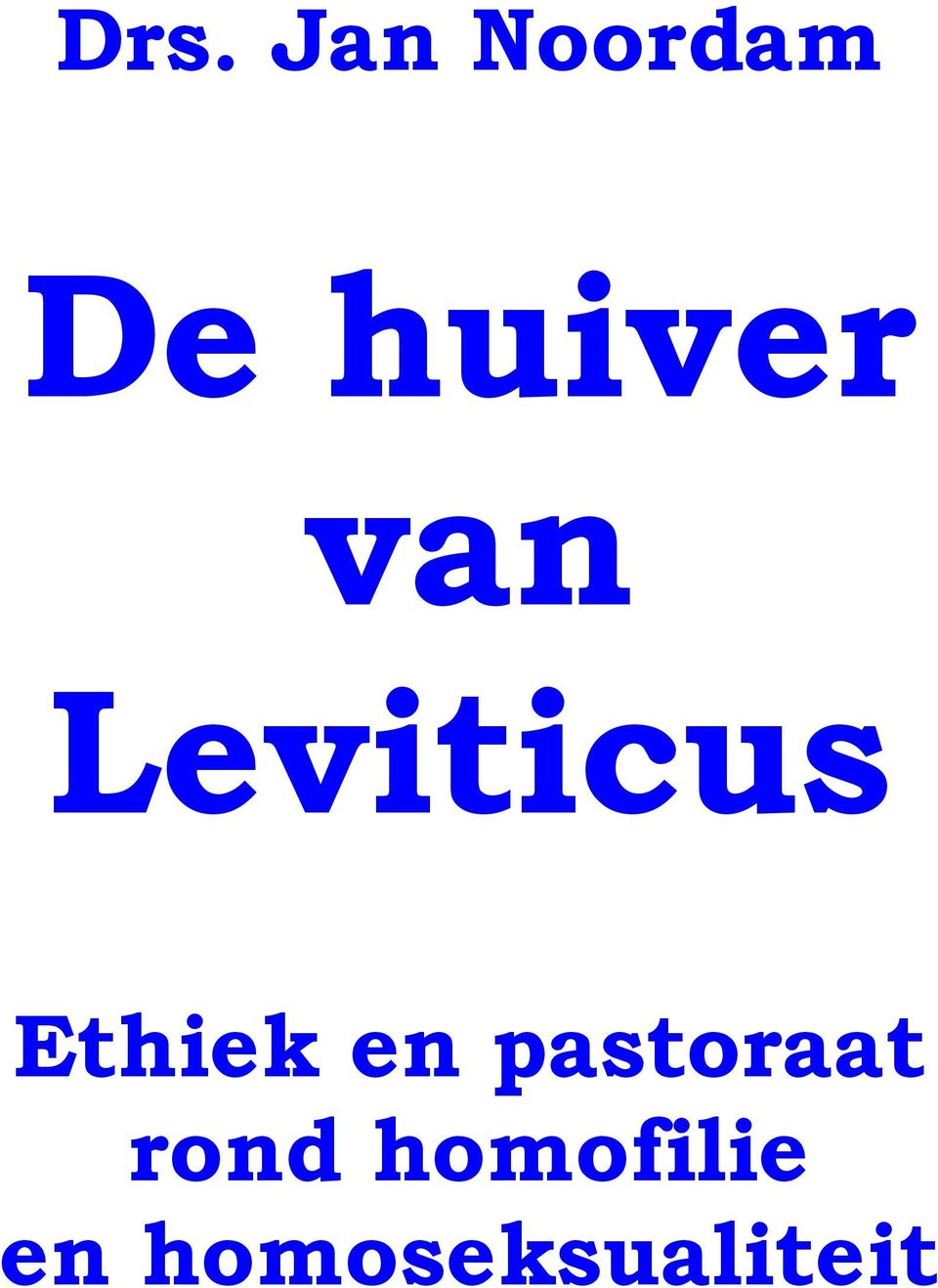 Ethiek en pastoraat