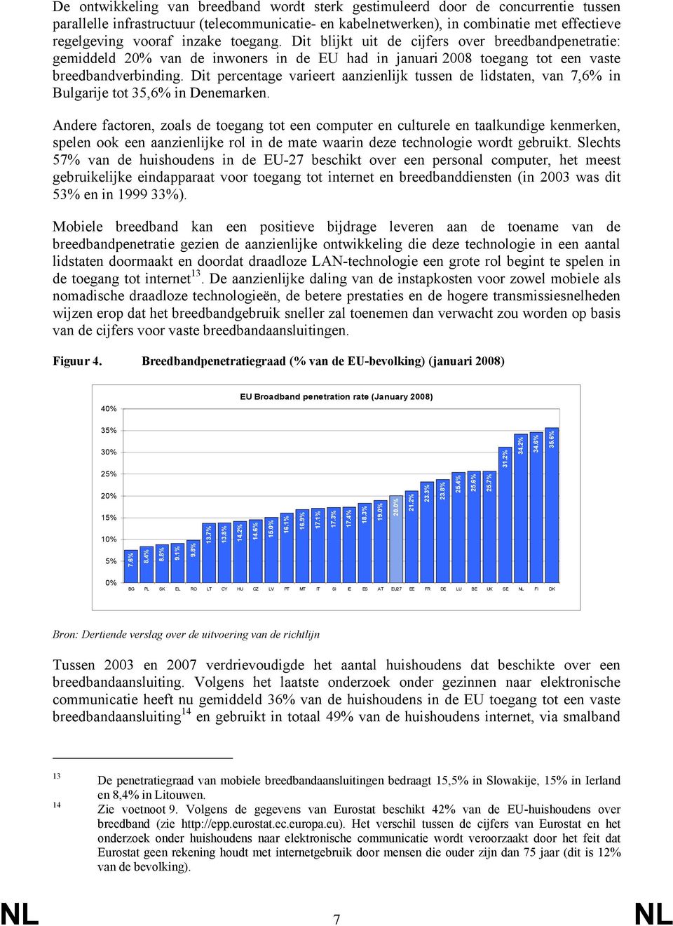 Dit percentage varieert aanzienlijk tussen de lidstaten, van 7,6% in Bulgarije tot 35,6% in Denemarken.