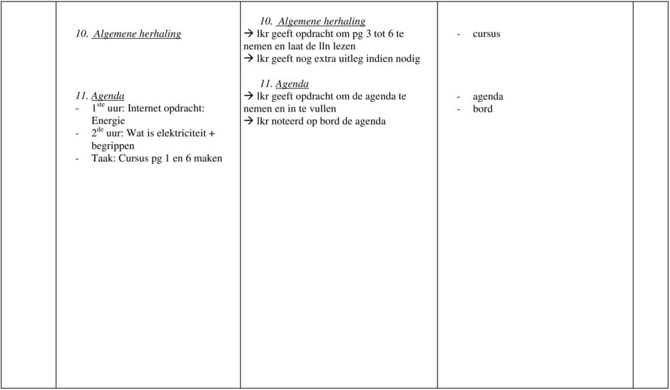 Taak: Cursus pg 1 en 6 maken 10.