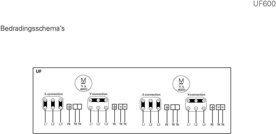 Y-connection TK TK TK TK L1 L2 L3 PE TK TK